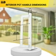 thumbnail image 3 of PGT Sliding Door Handle Set | 3-7/8 Hole Spacing | Fix and Repair Sliding Door Handle (White), 3 of 11