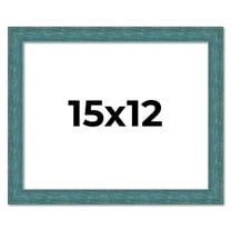 15x12 Frame Blue Rustic Barnwood Solid Wood Picture Frame Width 1.25 Inches | Interior Depth 0.5