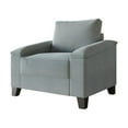 thumbnail image 2 of Castle Place Elegance Linen Upholstered Armchair, Light Blue, 2 of 7