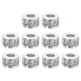 thumbnail image 1 of Unique Bargains Perles Intercalaires Rondes, 10 Pcs 6mm - Perles Intercalaires Rondes en Zircon pour Fabrication de Bijoux (Blanc - Or Blanc), 1 of 7
