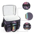 thumbnail image 6 of FORMRS Insulated Cooler Bag 24 Cans Capacity Soft Leakproof Lunch Box with Side Pockets, Purple UFO, 6 of 7