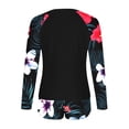 thumbnail image 4 of Tankini pour Femmes, Haut à Manches Longues à Col Ras du Cou avec Short de Bain Ensemble Deux Pièces, Maillot de Bain de Plage Conservateur à Imprimé Floral, 4 of 7