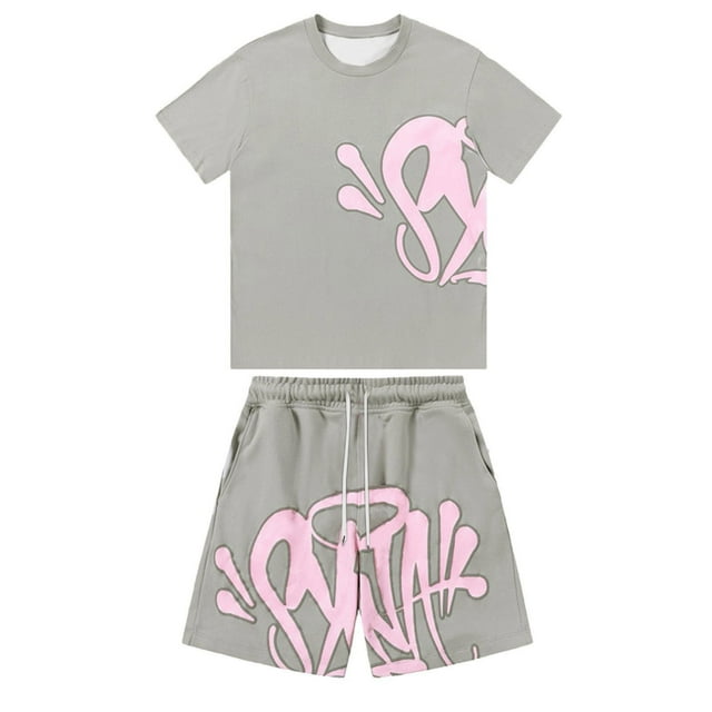 Dpytoraw European And Fashion Short T Shorts Children's Comfortable And Loose Casual Two Piece Set Size 9-10 Years