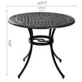 thumbnail image 6 of Withniture Round Patio Dining Table Outdoor Table 36" Bistro Table Bronze, 6 of 11