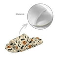 thumbnail image 4 of Psesaysky Black Cat Pumpkin Bat Print Winter House Slippers for Women Men, Lightweight Fabric Casual Cotton Slide, Halloween Non-Slip Open Toe Home Shoes, Indoor and Outdoor, Size 10.5-11.5, 4 of 7