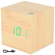 thumbnail image 2 of Reloj despertador digital BuyWeek LED de madera con control de voz, 2 of 14
