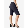 thumbnail image 3 of Roaman's Women's Plus Size Comfort Stretch Bermuda Jean Short, 3 of 6