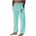 thumbnail image 2 of Pantalones largos para hombre, moda, estampados, casuales, cintura elástica con bolsillo, pantalones deportivos, pantalones de poliéster para hombre., 2 of 4