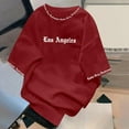 thumbnail image 3 of Letdown Men's Short Sleeve T Shirt Crew Neck Casual Drop Shoulder Los Angeles Graphic Summer Tee, 3 of 6
