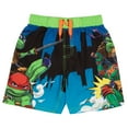 thumbnail image 6 of Nickelodeon Teenage Mutant Ninja Turtles Mutant Mayhem Boy’s 2-Piece Swimsuit Set, Short Sleeve Rash Guard & Swim Trunks 2-Pack Bundle Set for Kids (Size 4-12), 6 of 9