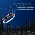 thumbnail image 2 of Gem Stone King 925 Silver and 10K Yellow Gold Purple Amethyst and Black Onyx Wedding-Bands Ring for Women | 1.19 Cttw | Round 4MM | Gemstone February Birthstone | Size 9, 2 of 6
