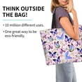 thumbnail image 4 of Butterflies Women's Tote Bags Reusable Grocery Shopping Bag Foldable for Beach Gym Work Daily Carry All, 4 of 6