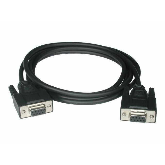 C2G - Null modem cable - DB-9 (F) to DB-9 (F) - 15 ft - molded, thumbscrews - black
