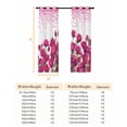 thumbnail image 6 of Valentine's Day Blackout Curtains for Bedroom/Living Room, Pink Roses Love Hearts Romantic Thermal Insulated Kitchen Drapes with Grommets, Light Blocking Window Treatment, 2 Panels 42" x 84", 6 of 7