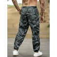 thumbnail image 2 of Men's Camouflage Pants Casual Military Army Combat Cargo Pants Leg-Bound Tapered Pants Multi-Pocket Drawstring Waist, 2 of 7