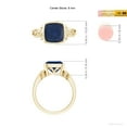 thumbnail image 6 of ANGARA Natural 2.35 Ct Vintage Style Cushion Sapphire Solitaire Ring in 14K Yellow Gold for Women (Size-8mm) | September Birthstone, Anniversary, Jewelry Gift for Women | Natural Blue Sapphire Ring, 6 of 10