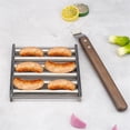 thumbnail image 4 of Gril à Rouleaux Hot-Dog, Gril à Rouleaux Hot-Dog avec Poignée en Bois Franc, Grille en Acier Inoxydable, 6 Brochettes, Grille Extérieure à Rouleaux Hot-Dog pour Réunions de Famille, 4 of 8