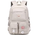 thumbnail image 1 of Mochila escolar Makukke para portátil de 15.6 pulgadas para niñas adolescentes, gris, 1 of 9
