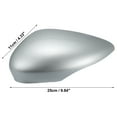 thumbnail image 3 of Silver Tone Left Side Car Side Door Wing Mirror Cover Rear View Mirror Cap for Ford Fiesta MK7 2008-2017, 3 of 6