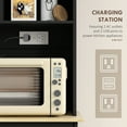 thumbnail image 4 of HOMCOM Armoire de Garde-Manger de Cuisine, Armoire de Rangement avec Station de Recharge, Noir, 4 of 10