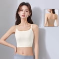 thumbnail image 2 of Xijirk Women Square Neck Thin Strap Camisole Integrated Chest Pad Short Cut Length for Outdoor Group Activities Friend Social Moments Daily Casual Outfits,White,L, 2 of 7