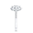 thumbnail image 3 of Rosec Jewels Certified Lab Grown Diamond Floral Engagement Ring 2Ct (8 mm, EF-VS Quality), 14K White Gold, US 8.00, 3 of 8