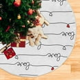 thumbnail image 5 of FMSHPON Valentines Mother's Day Love Line Xmas Christmas Tree Skirt Stand Mat for Holiday Party Decoration Indoor Outdoor 48 inches, 5 of 6