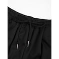 thumbnail image 5 of Xnihocha Kids Boys Drawstring Elastic Waistband Training Running Cycling Shorts Built-in Leggings Black XS, 5 of 7