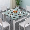 thumbnail image 3 of Black Corgi Square Fitted Tablecloth with Elastic Edge,Square Table Cover,Washable Elastic Table Cover for Home Kitchen Party Decor 36"x36", 3 of 6