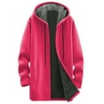 thumbnail image 5 of idosla Hoodies for Women Fashion Sweatshirts: Zip Up Hoodie Womens Causal Jackets Fleece Long Sweatshirt with Pockets (Hot Pink, 3XL), 5 of 5
