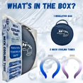 thumbnail image 3 of Neck Ice Ring Cooler 2 Pack Blue and Purple Wearable Summer Hot Flash Wrap, 3 of 8