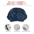 thumbnail image 5 of Balery Snowflake Dark Blue Shower Caps, Double Layer Waterproof Shower Cap, Double Layers Reusable Shower Cap With Soft Comfortable For Long Thick Hair Soft Bath Shower Hair Caps, 5 of 9