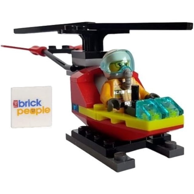 Set de Minifigura de Bombero con Helicóptero LEGO City