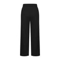 thumbnail image 6 of Plus Size Women’s Yoga Pants Elastic High Waist Casual Sweat Pants Side Split Relaxed Fits Workout Trousers with Pockets, 6 of 7