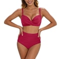 thumbnail image 2 of Bikini Set for Women Three Piece Swimsuit with Cover Up Skirt High Waisted Bottom Tummy Control Swimwear Beach Vacation Outfit, 2 of 6