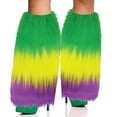 thumbnail image 2 of TELOLY Adults Mardi Gras Furry Monster Party Leg Warmers Costume Accessory Mardi Gras Leg Warmers for Women, 2 of 7