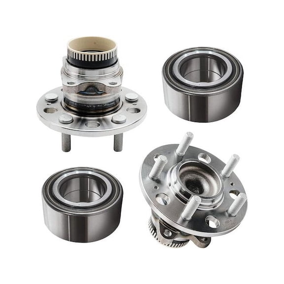 Front and Rear Wheel Hub and Bearing Kit - Compatible with 2011 - 2016 Kia Sportage 2012 2013 2014 2015