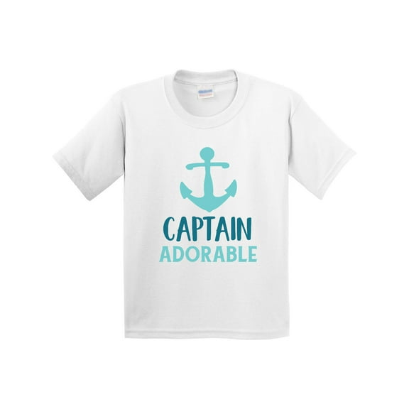 Inktastic Captain Adorable, Boat Anchor, Sailor, Sailing Youth T-Shirt