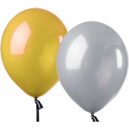 11" Metallic Balloons, Pack of 100, Silver