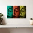thumbnail image 2 of Elephant Stock Buddha Face Wall Art - Horizontal Canvas Wall Art - Living Room Wall Decor - Religion And Spirituality Canvas - Black And Red Decor By Mark Ashkenazi - 12" x 8", 2 of 4