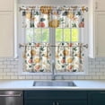 thumbnail image 3 of Fall Kitchen Curtains 24 Inch Short - 3 Panel Set, Autumn Harvest Print, Rod Pocket Window Treatment for Thanksgiving, Farmhouse, Cafe, Living Room - Machine Washable, 3 of 6