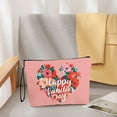 thumbnail image 6 of Valentine’s Day Cosmetic Bag Lipstick Bag, 10x6.7 Inch Flowers & Hearts Printed Portable Zipper Cute Stocking Stuffer Present, 6 of 6