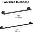 thumbnail image 2 of Primero Basics 24 Inch Bathroom Towel Bar, Oil Rubbed Bronze Wall Mounted Towel Rack, Bathroom Towel Holder for Hand Towels, Stylish Towel Bar for Bathroom Decor, 2 of 7