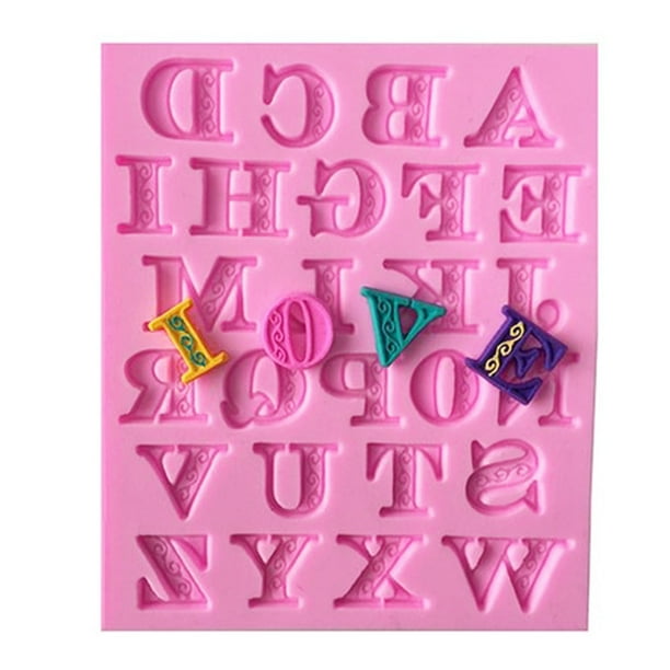 SPRING PARK 26 Cavities Silicone Letters Mold Large Alphabet Chocolate