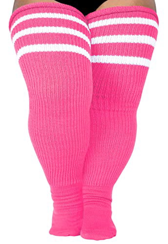 Sweater Knit Stocking Plus Size White Leg Warmers PLUS SIZE Thigh High Socks 
