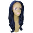 thumbnail image 4 of LUXLUXE Cleo Wavy Layered 21 in Long 4X4 Hand Tied Lace Front Wig, Heat Resistant Fibers,, 4 of 6