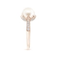 thumbnail image 3 of ANGARA Vintage Style Freshwater Cultured Pearl Ring in 14K Rose Gold for Women | June Birthstone, Birthday, Anniversary, Jewelry Gift for Women | Pearl Ring, 3 of 9
