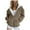 Coffee, variant on FINALGANG Women Versatile Sweatshirts Solid Color Long Sleeve Drawstring Hoodie Full Zip Top With Pocket Adult Durable Sunsuit Clothes
