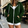 thumbnail image 7 of cocolona Womens Plus Size Knit Cardigan Oversized Long Sleeve Hooded Drawstring Jacket Solid Color Casual Zipper Fall Tops, 7 of 7