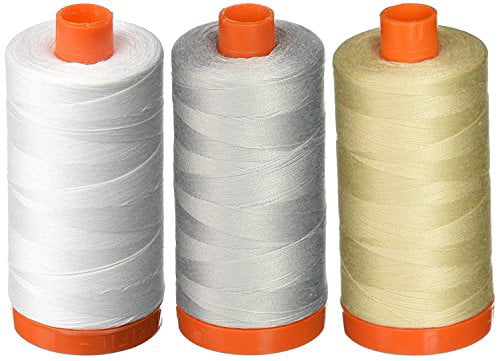 Aurifil A1050-2615 Mako Cotton Thread Solid 50WT 1422Yds Aluminium 